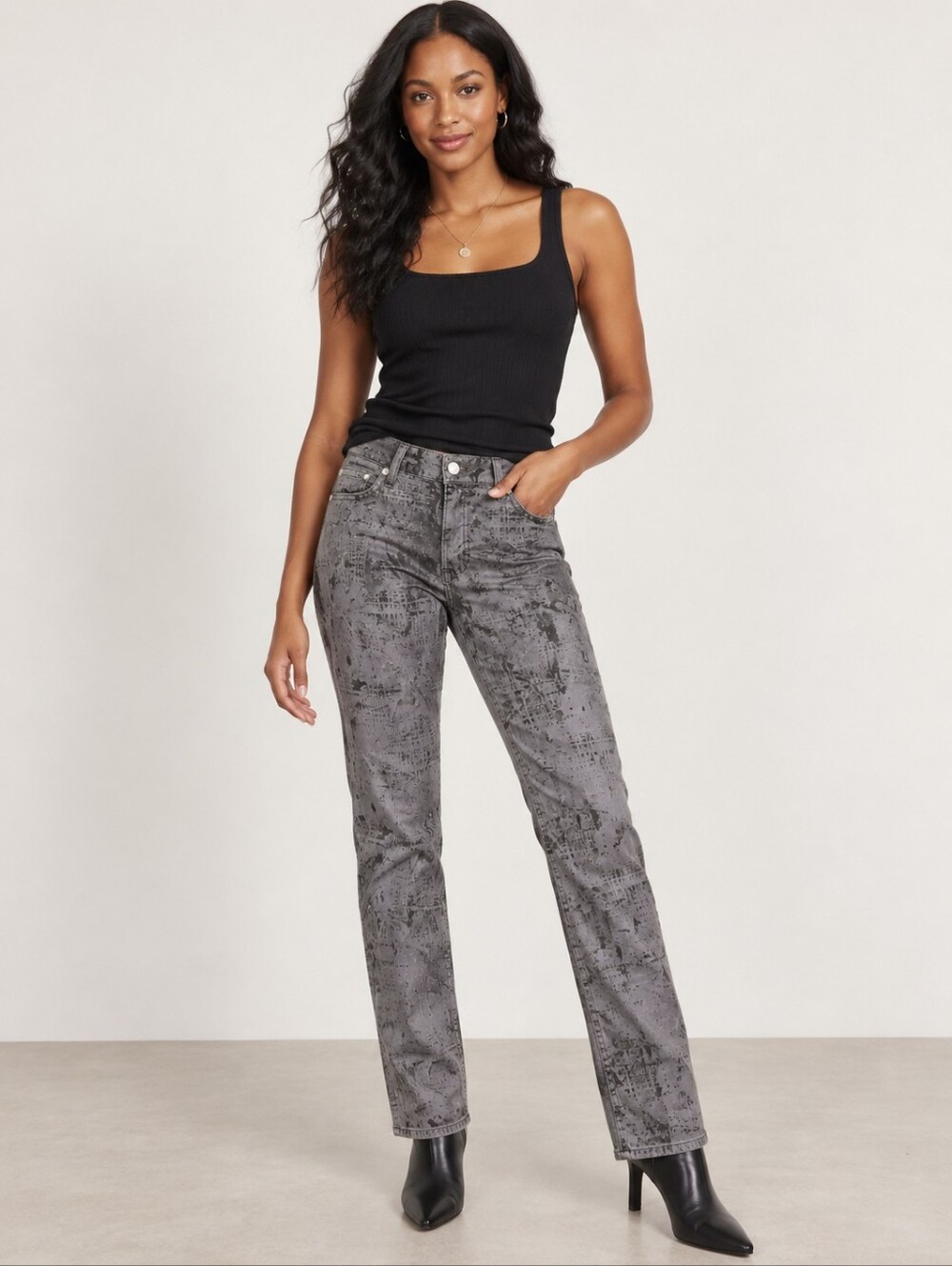 ❤ DAVID KAHN NIKKI STRAIGHT LEG COATED JEANS IN THE AIRWAVES, 2 (26)